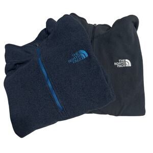 The North Face Quarter Zip Fleece (Lot of 2) Men's Large Blue Black Athleisure